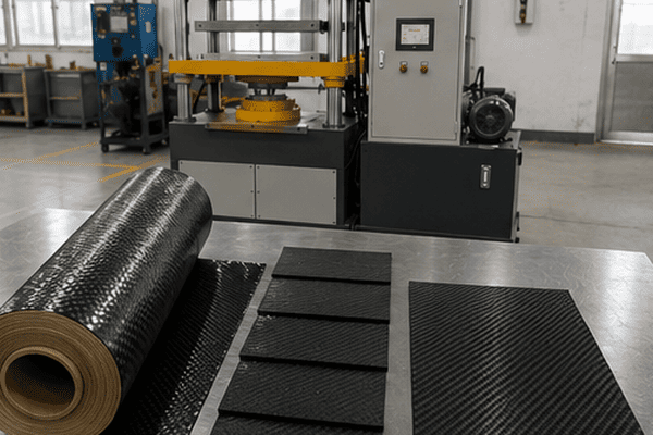 carbon fiber sheets from prepreg manufacturing process