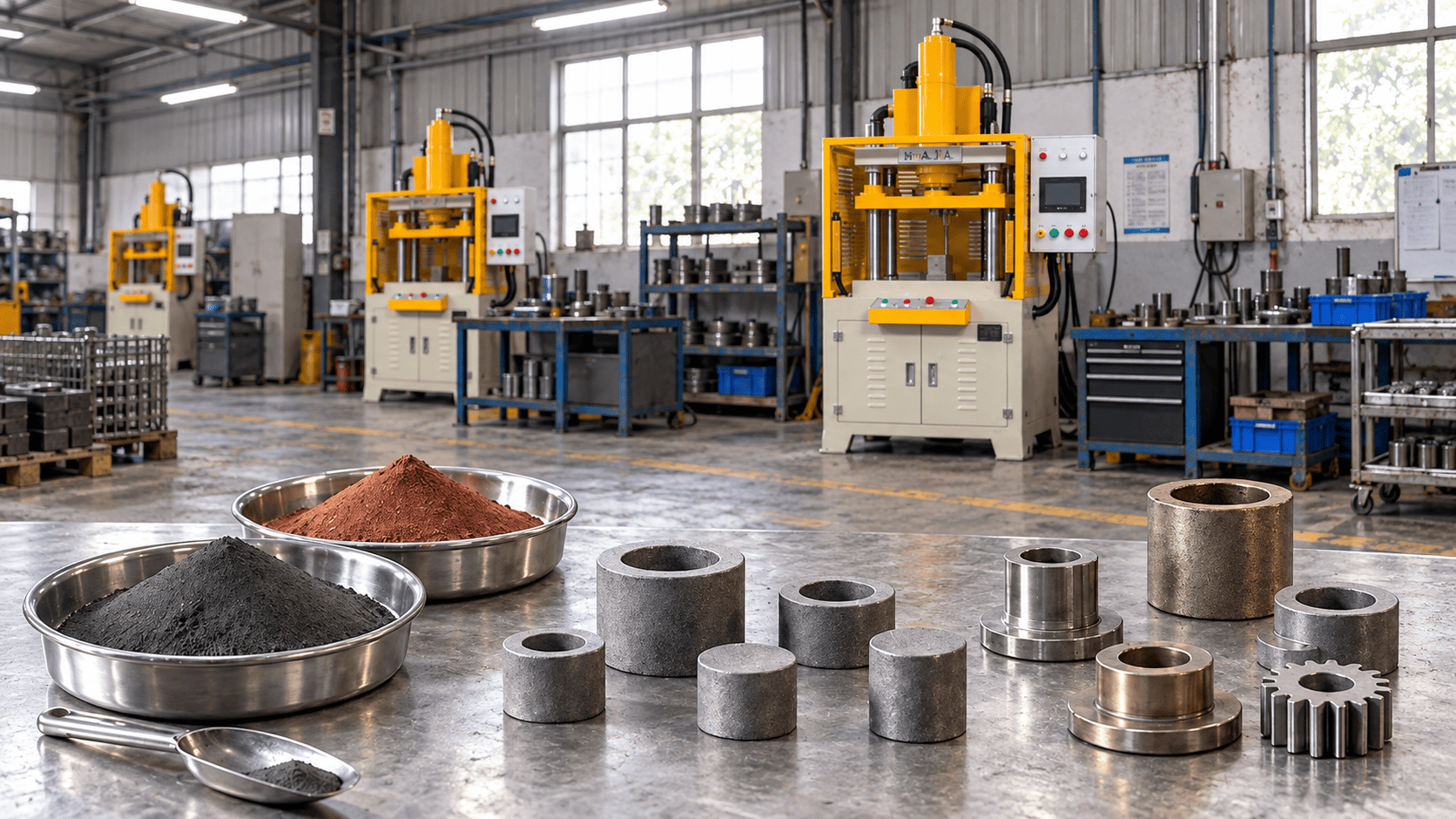 Powder material compacting process